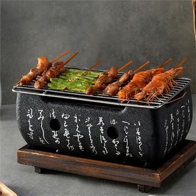일본식 개인화 화로 화로 바베큐 접이식 캠핑용 가정용 그릴 숯불 휴대용화