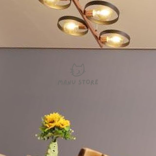 거실조명인테리어 카페인테리어조명등 팬던트 4등 6770A-4 블랙+로즈골드