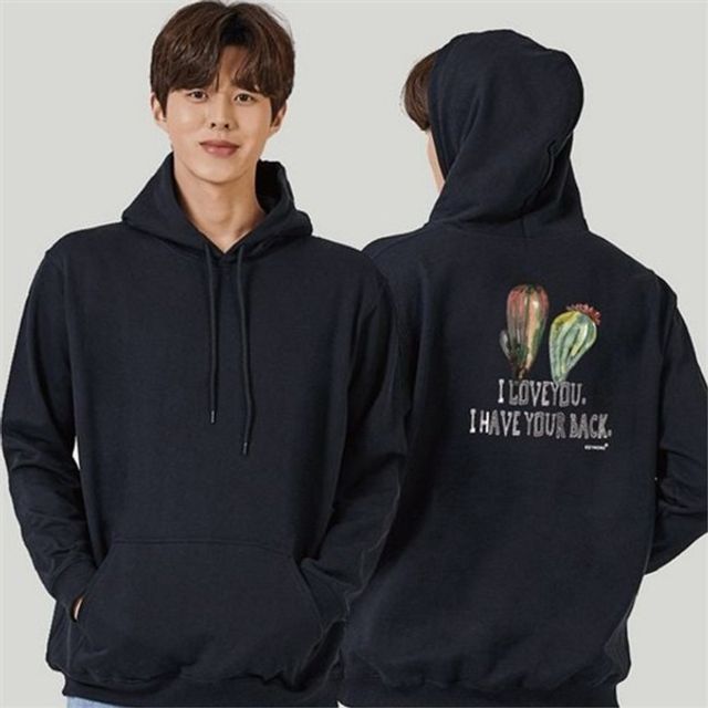여성 후드 티셔츠 박시핏 후드 티셔츠 루즈핏 맨투맨 선인장 가을 오버핏 캐주얼 그래픽 커플 남성