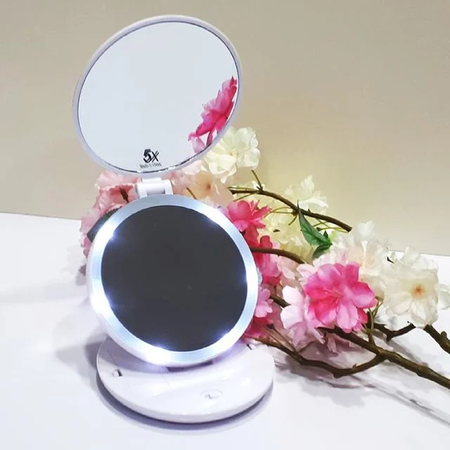 LED 콤팩트 손거울 화장거울 소/대 선택 가능 메이크업 필수템