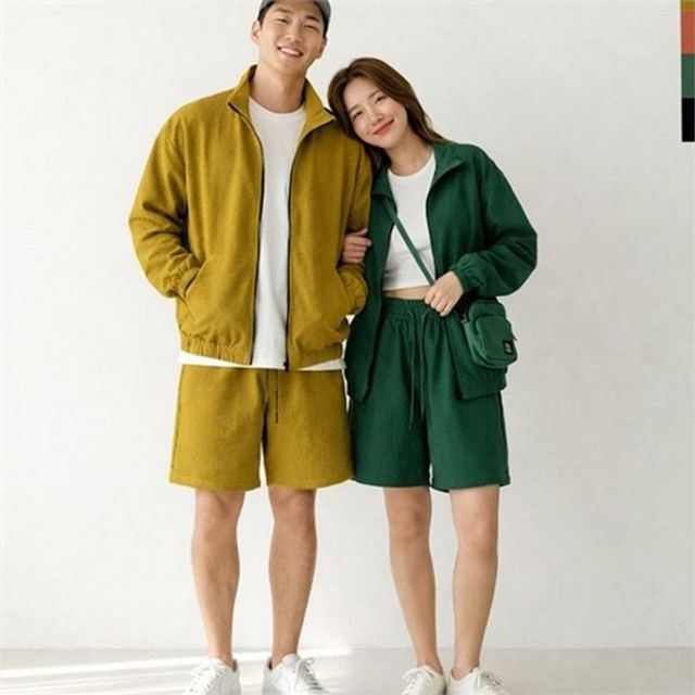 집업 여성 바람막이 트레이닝복 여성 쿨 반바지 상하복 조거 여름