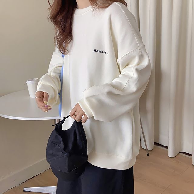 비비드 솜사탕 칼라 남여공용 커플 맨투맨 티셔츠