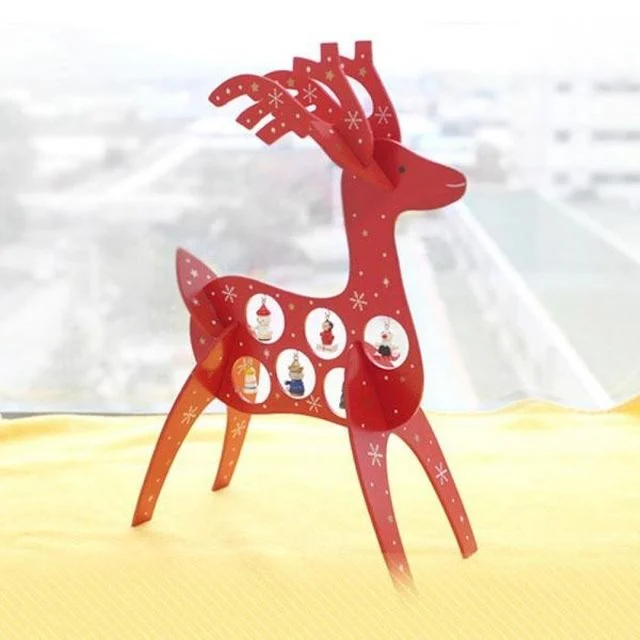장식 트리 나무 산타 클로스 데스크탑 루돌프 파티 표지판 플라크