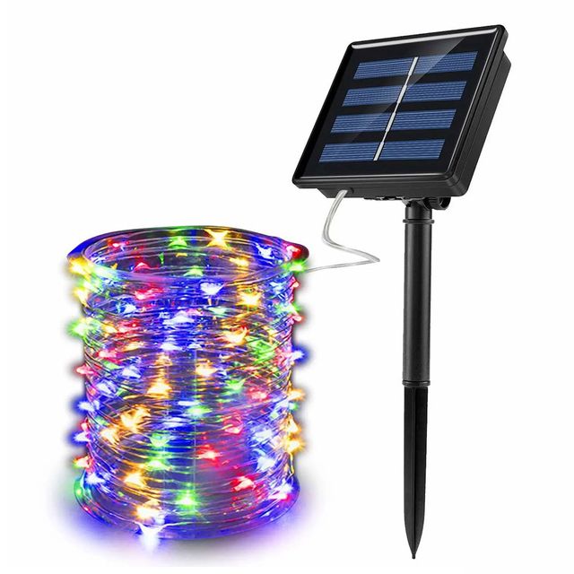 조경등 전구 30m 와이어 컬러믹스 300구 태양광 LED