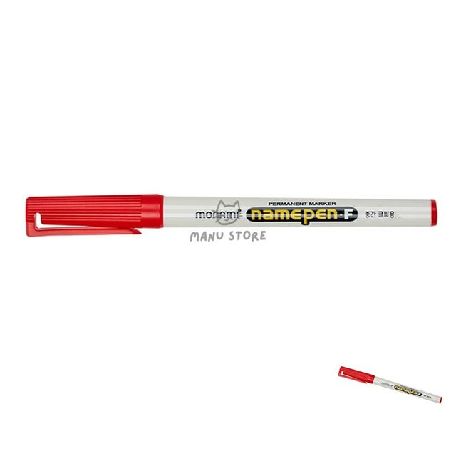 네임펜유성 네임펜가는글씨용 네임펜F 1.0mm 적색