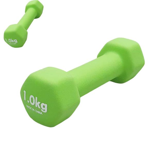 네오프렌 아령 1Kg 그린 헬스아령 헬스덤벨 홈트덤벨 튼튼한아령