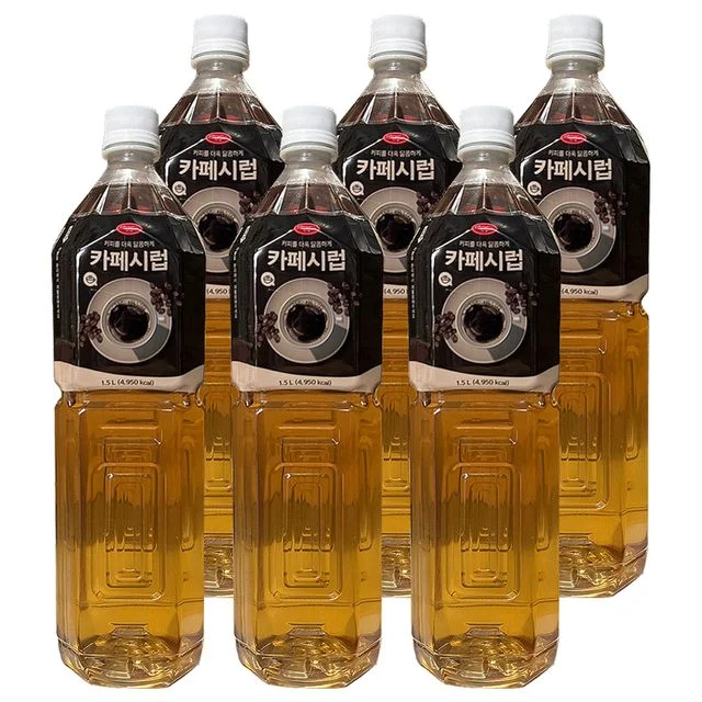 푸드웰 카페시럽 1.5L x 6개 대용량 커피 시럽 세트