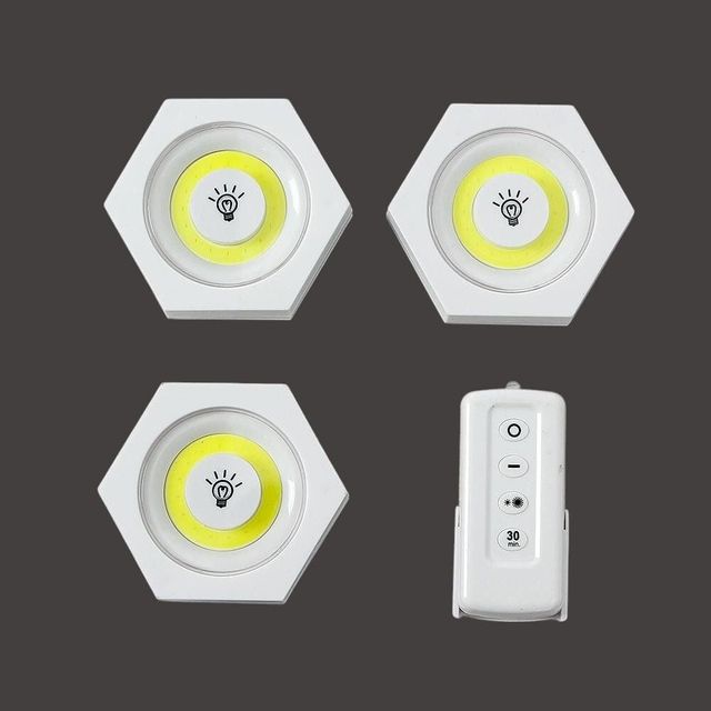 LED 붙이는 조명 무드등 (3p 백색 리모컨포함)
