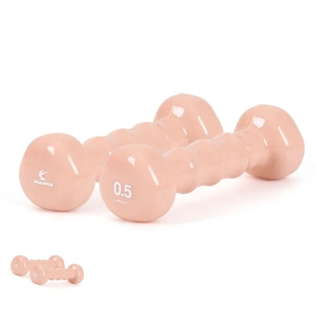 팔운동아령 홈트덤벨 아령 PVC 삼각아령 0.5kg 단품1개 코랄핑크