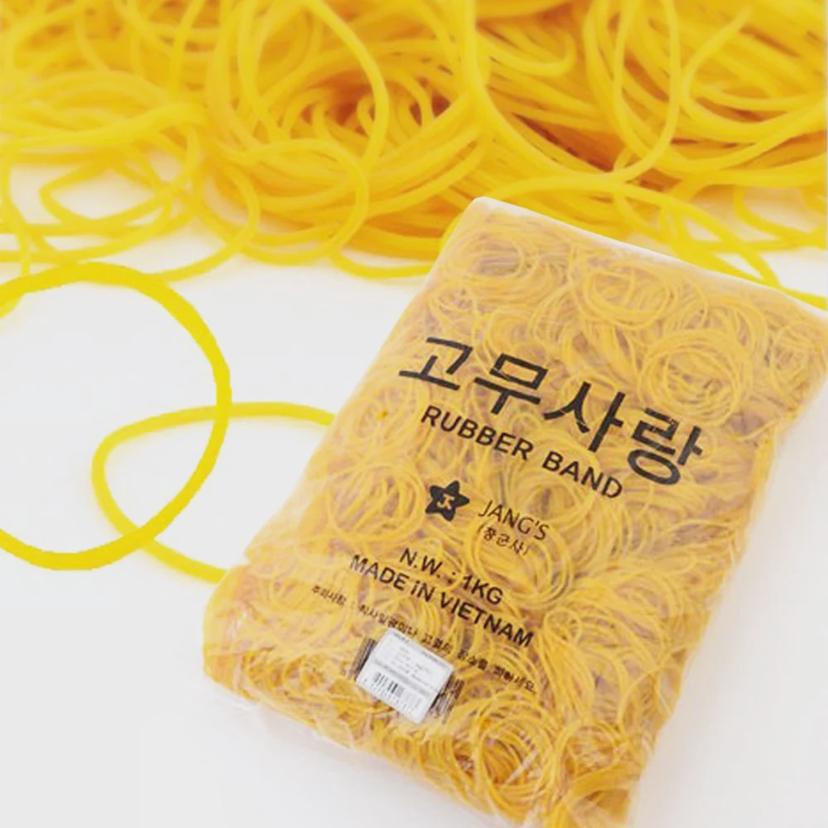 업소용 고무밴드 1kg 노랑고무줄 40mm 70mm 수예부자재