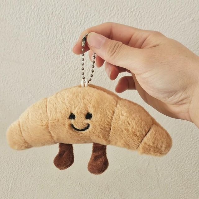 열쇠고리 크루아상 빵키링 백꾸 가방장식 키홀더 미니 차키키링 인형 참장식