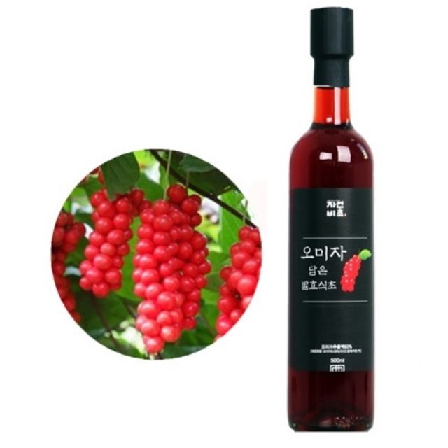 자연비초 오미자식초 500ml 오미자 향 발효식초 건강음료