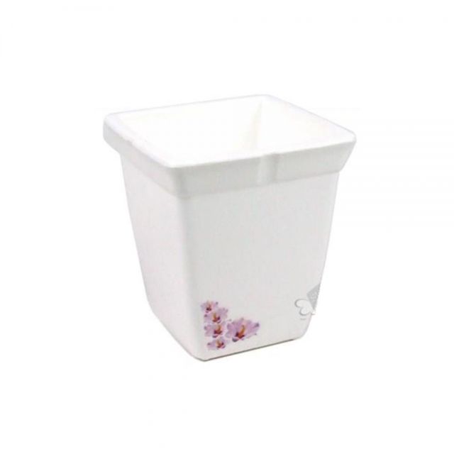 화이트 정사각 화분 10.8x10.8x12cm 실내외 정원용