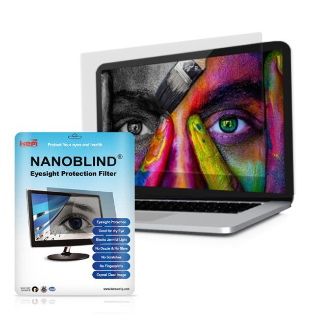 NANOBLIND 시력보호필름 15.4 Wide 모니터보호필름 - 블루라이트 차단