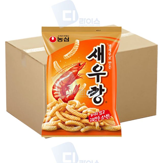 농심 새우깡 90g 20봉 간식 술안주 스낵 봉지과자 - 바삭한 새우맛 과자