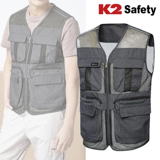 K2 21VE-616R 메쉬 작업 조끼