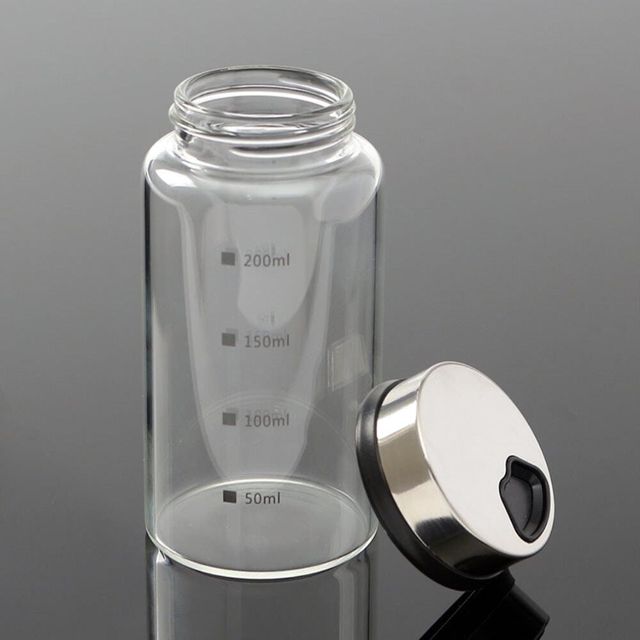 내열유리 눈금 양념통 250ml 조미료병 조미료유리병 유리양념통