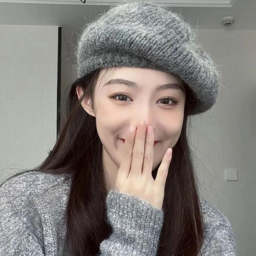 부들 니트 베레모 겨울용 화가 모자 빵모자 여성용