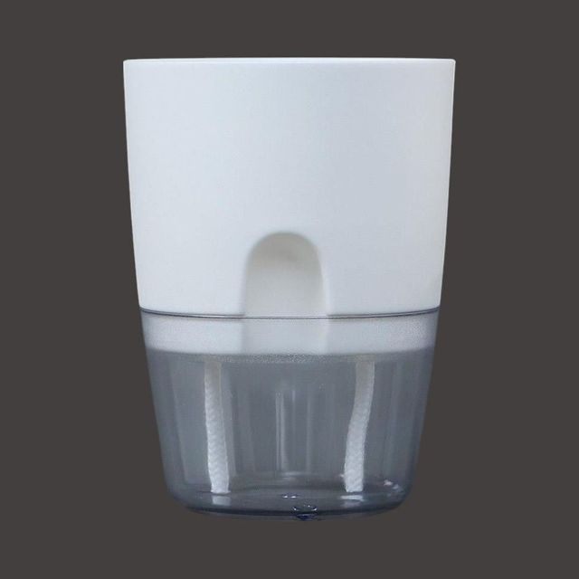 원형 자동급수 화분 (화이트 8.5x11.5cm)