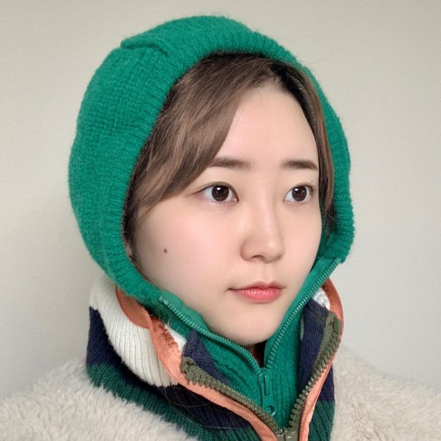 골지 니트 후드 넥 워머 바라클라바 지퍼형