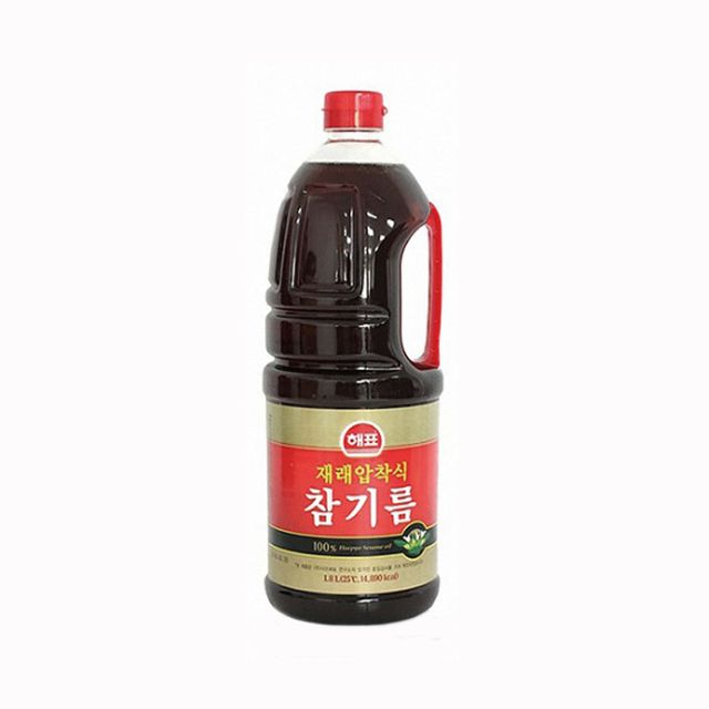 해표 재래식 압착 참기름 1.8L 8개입 대용량 박스
