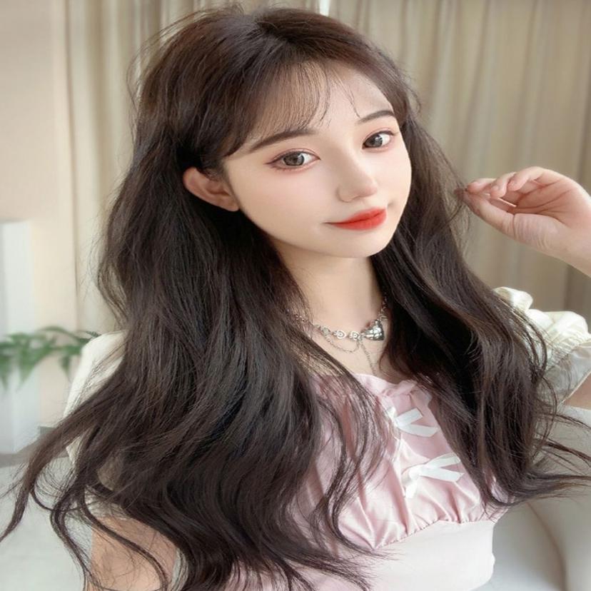 여자 롱 웨이브 헤어피스 3개입 - 여신 머리 부분 가발