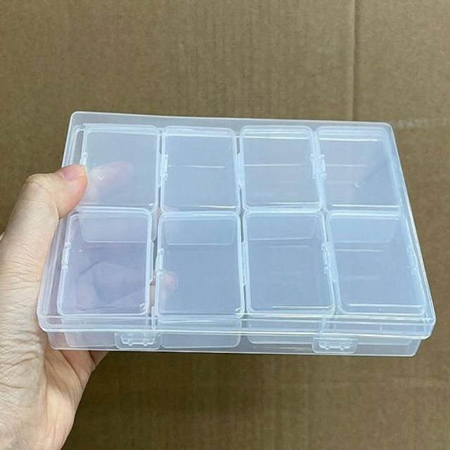 투명 비즈케이스 중형 5x4 8칸 소품 정리에 최적