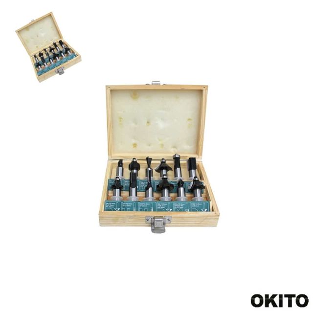OKITO 루터날세트12PCS 정밀비트 목공비트 작업공구 목공드릴