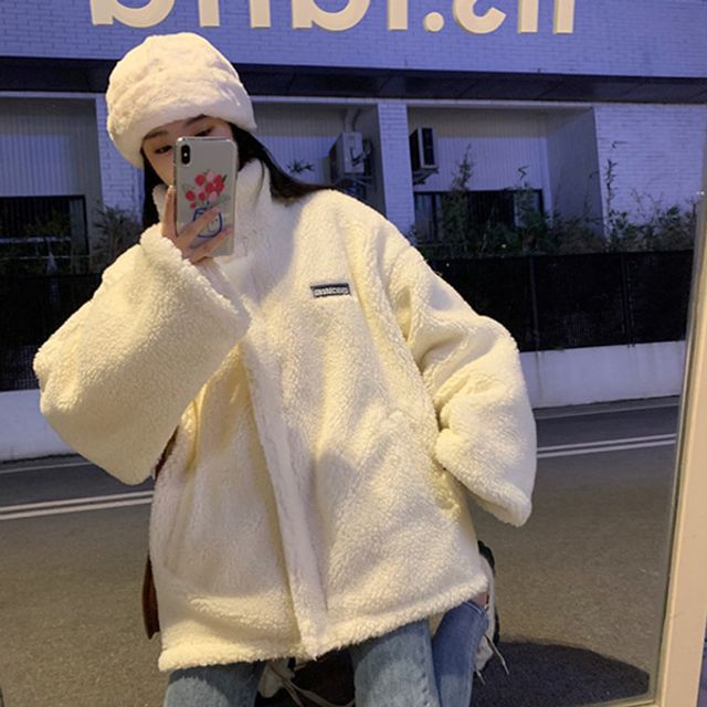 남녀공용 후리스 방한 점퍼 - 따뜻한 겨울 외출복