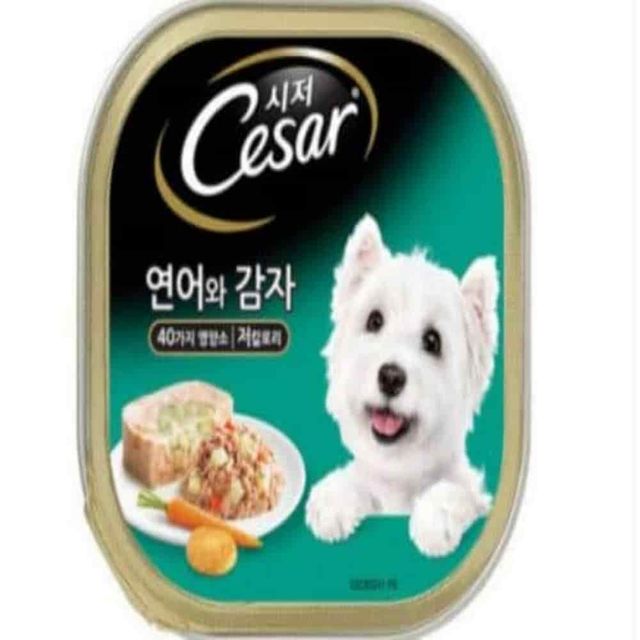 강아지 간식 연어 감지 캔, 반려견 영양 간편식