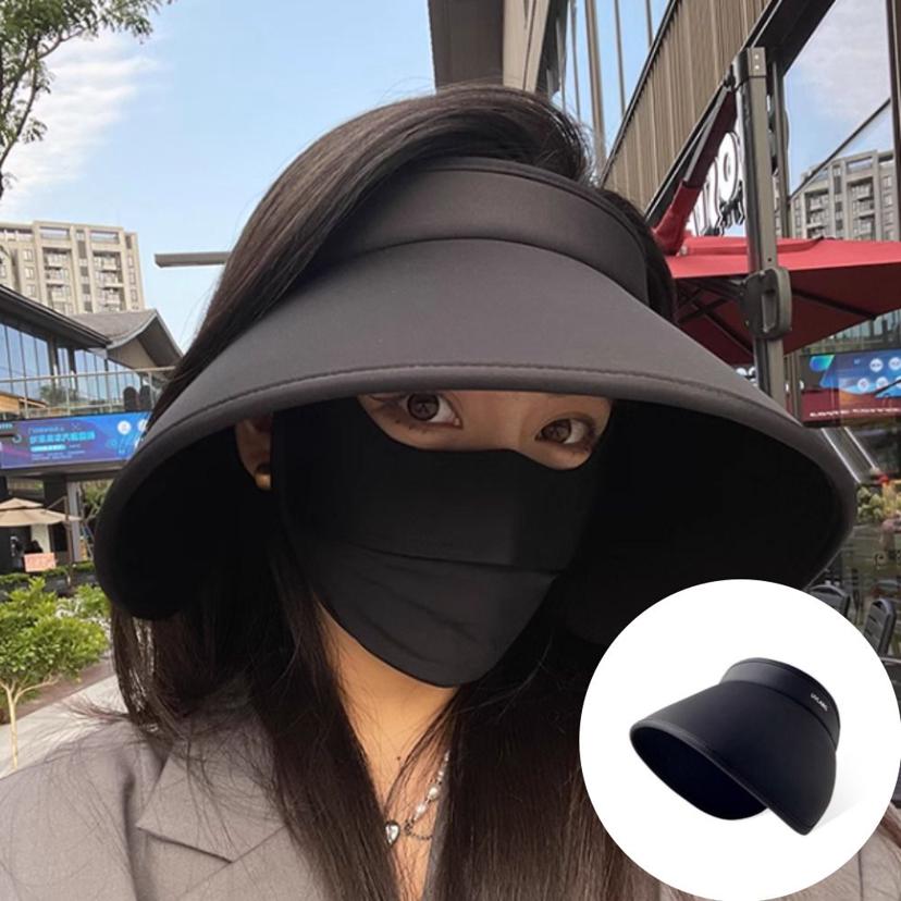 여성 썬캡 농사 캐디 햇빛가리개 - 창 넓은 테니스 모자