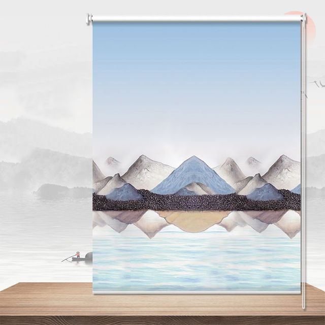 그림 블라인드 커튼 80x200cm B형 - 맞춤형 롤스크린