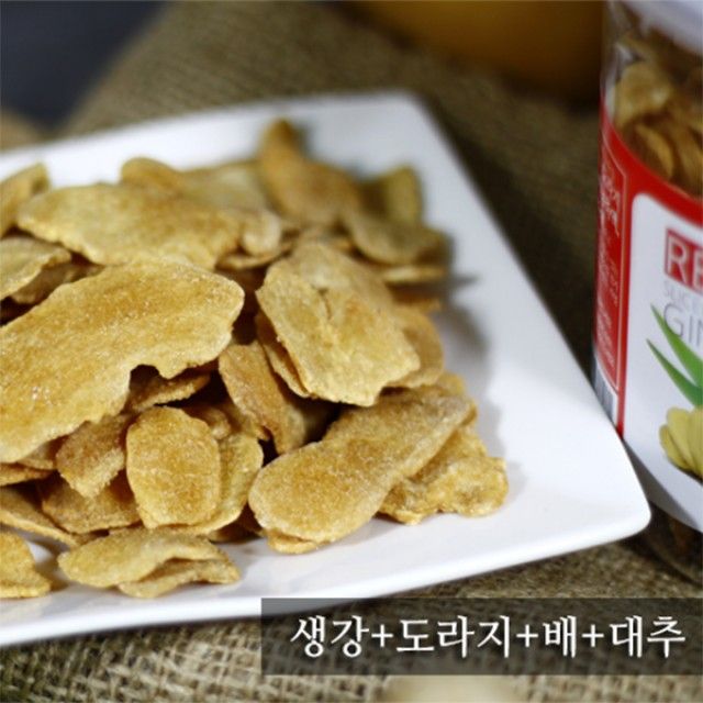 리얼 편강 200g 진저빈 봉동 생강 절편 칩 과자