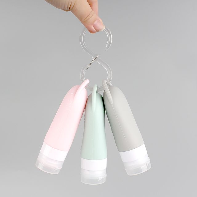 헬스가방용품 휴대용 샴푸통 실리콘공병 90ml 세트 - 여행 및 운동 시 편리한 소용량 용기
