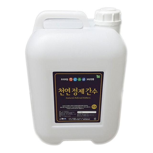 청년소금 두부용 식용 천연간수 15L - 대용량 두부 제조 전문가용