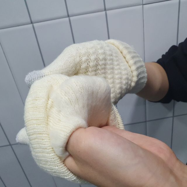 P1 남녀공용 스마트폰 터치 니트장갑 화이트