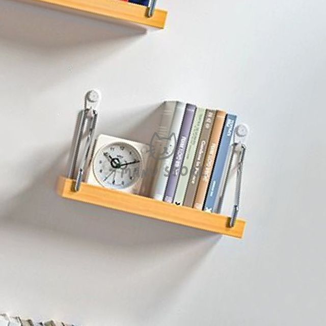 인테리어벽선반 벽걸이선반 무타공 벽선반 30x19.5cm 우드