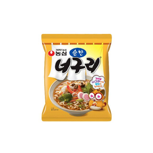 농심 순한 너구리 5봉 멀티 봉지라면 야식 국물라면