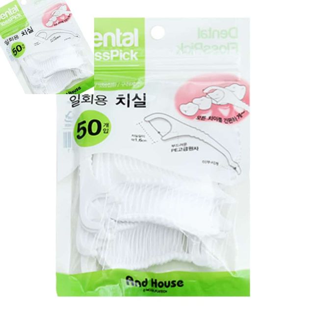 일회용 치실 Y형 50개입 어금니 치간 치실