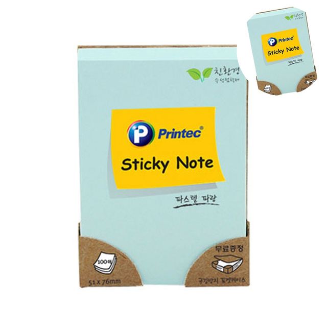 점착식 메모지 파스텔 파랑, 사무용 오피스 노트