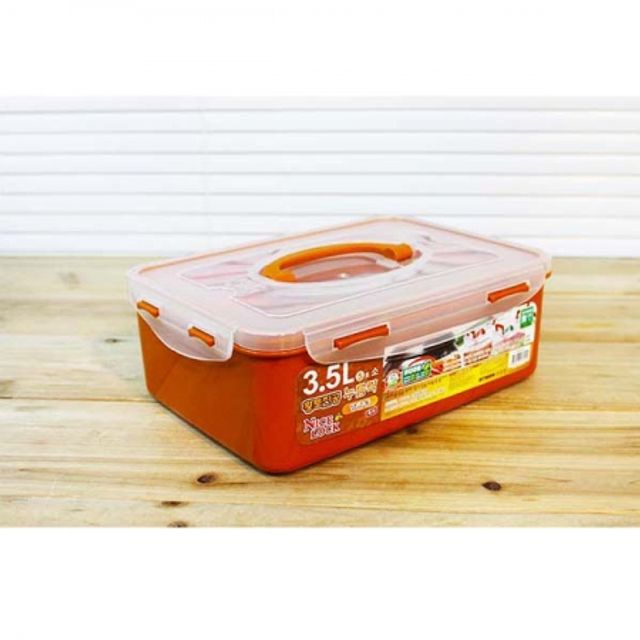 락스타 황토진공 누름락 직사각 5호-소 (3.5L)