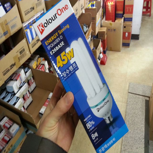 장수램프 안정기내장형 EFQU45EX-D 45W 주광색 전구