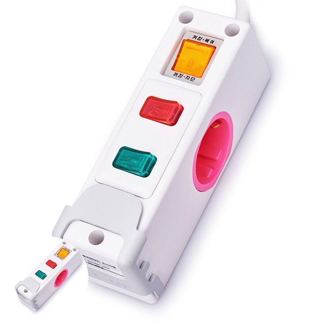 스위치멀티탭 일자형멀티탭 멀티탭 개별 전원 스위치 옆으로 멀티코드 콘센트 2구 3M USB 2구