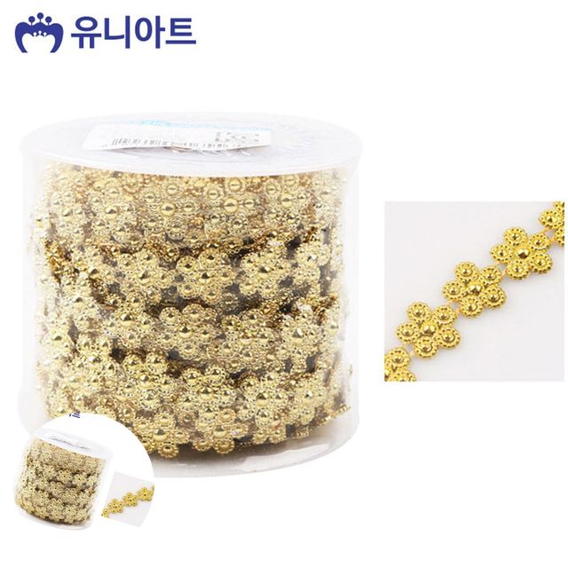비즈공예줄 비즈체인 롤체인줄 금색