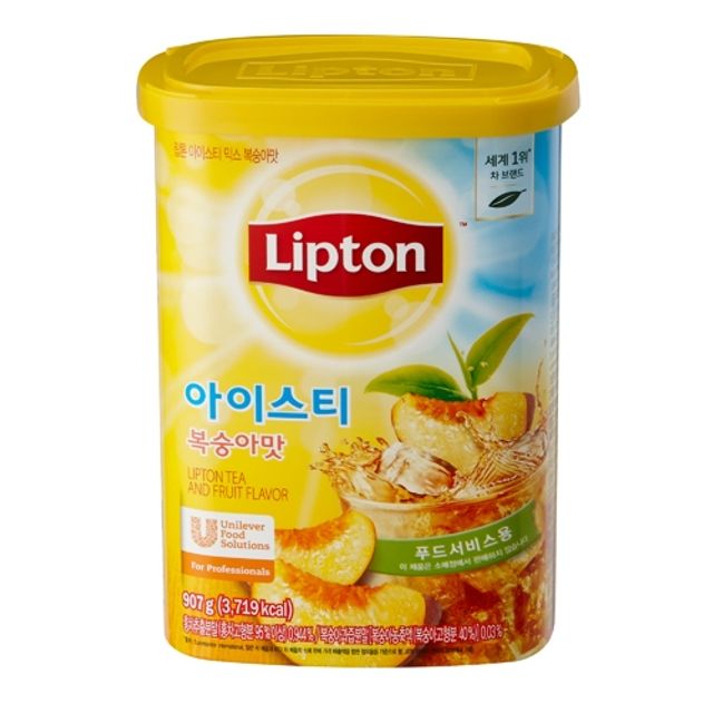 립톤 아이스티 복숭아맛 지관 907g 차류