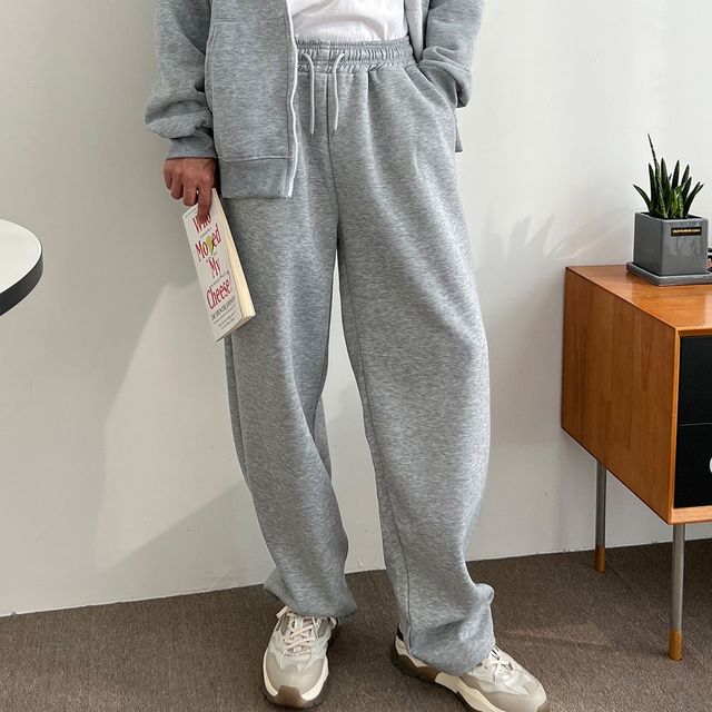 남자 데일리 편한 따뜻한 기모 롱 와이드 팬츠 바지
