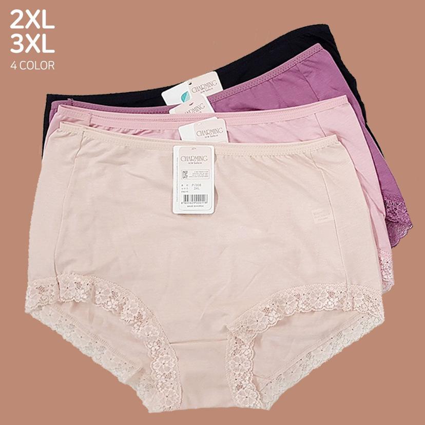 베이직 면 레이스 팬티 빅사이즈 3XL 여성 속옷