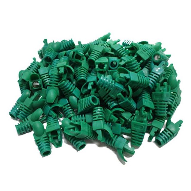 RJ45 락부트 LOCK BOOT 6mm 녹색 100개입 - 네트워크 케이블 식별 및 단자 보호용