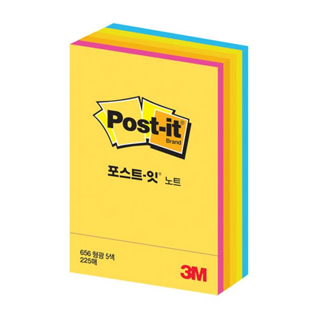 3M 포스트잇 형광 51X76 - 넓은 면적의 형광 점착메모지