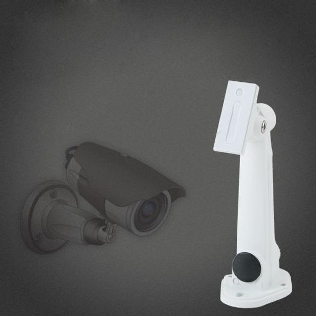 Coms CCTV 거치대 화이트 1관절 17cm 보안 받침대